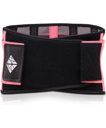NeoHealth Light & Breathable Lower Back Brace | Lumbar Support & Waist Trimmer Belt for Posture Recovery, Pain Relief & Exercise | Pink XL - Buy Online on GoSupps.com
