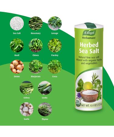 A.Vogel Herbamare Herbed Sea Salt - Organic, Non-GMO, Keto & Paleo-Friendly - 12 Herbs & Veggies - 4.4oz - Buy Online on GoSupps.com