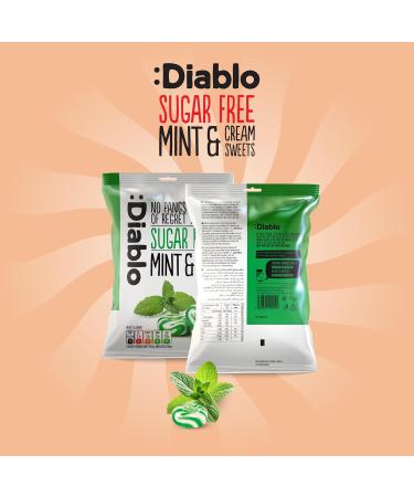 Diablo Sugar Free MINT & CREAM Sweets 75g - Bulk X 4 - Buy Online on GoSupps.com