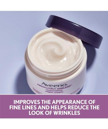Aveeno Anti Aging Night Cream Active Naturals Absolutely Ageless Restorative Face Moisturizer for Wrinkles and Fine Lines Hydrating Lotion with Blackberry Complex Non-Comedogenic and Hypoallergenic 48ML - Buy Online on GoSupps.com