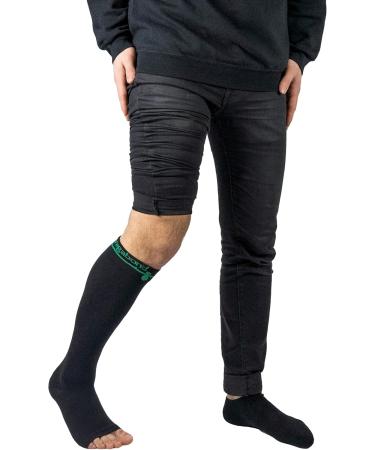 Vagabond 3XL 2XL Wide Calf Toeless Compression Socks - 15-20 mmHg for Fatigue Pain & Leg Swelling - Comfy Black 3X-Large - Buy Online on GoSupps.com