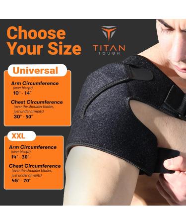 Premium Shoulder Brace for Men - Rotator Cuff Support Adjustable Compression Wrap & Sling for Pain Relief & Injury Recovery (L-XXL - Buy Online on GoSupps.com