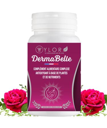 Antioxydant Puissant Beaut de la Peau| Poudre de Bardane + Extrait de P pins de Raisin OPC et d olive + Poudre de p tales de rose |60 G lules Vegan | Anti imperfections bouton | Derma Belle