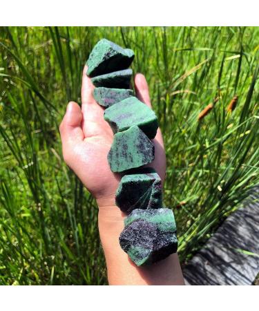 1lb Ruby Zoisite Raw Stones for Tumbling and Polishing - Bulk Rough Gemstone for Jewelry Making and Healing - 1 Pound - Buy Online on GoSupps.com