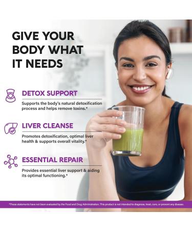 Liver Cleanse Detox & Repair - Milk Thistle | Dandelion | Artichoke | TUDCA | Glutathione & NAC - Effective Liver Health Supplement | 80% Silymarin - Laboratory Tested Vegan - Made in USA 60 Capsules 60 Count (Pack of 1) - Buy Online on GoSupps.com