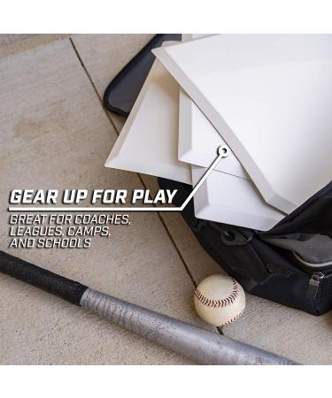 GoSports Baseball & Softball 4 Piece Premium Base Set - Heavy Duty for Athletes | White - Buy Online on GoSupps.com