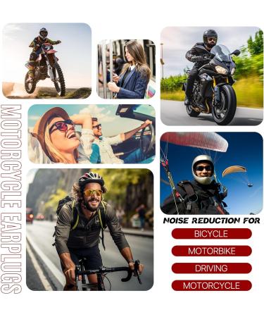 Naiicute Motorcycle Earplugs with Band - 2 Pairs Soft Silicone Hearing Protection -25dB Noise Reduction Transparent Black for Riders & Tourists - Buy Online on GoSupps.com