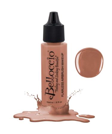 Half Ounce Bottle of Peachy Keen Blush (BB101) Belloccio's Professional Flawless Airbrush Makeup (Warm your cheeks with peach)