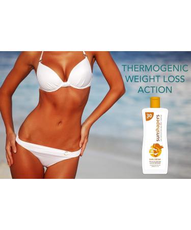 SUNSHAPERS 30SPF Sun Cream and Hot Cream for Women | Sun Protection plus Super Concentrated Cellulite | Tan Developer and Fast Fat-Burning Formula | Flat Belly Slim Waist and Legs | 200ml - Buy Online on GoSupps.com