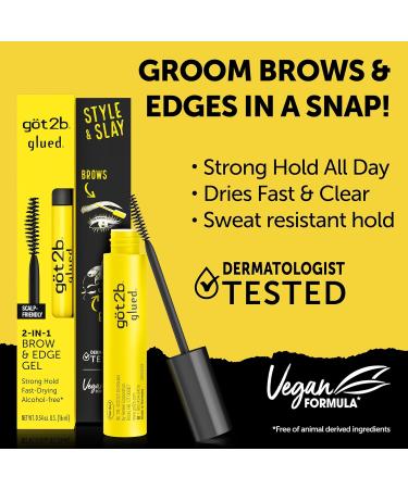 Got2b Glued Brows & Edges Gel - Strong Hold Styling for Perfectly Sleek Hair | International Shipping - Buy Online on GoSupps.com