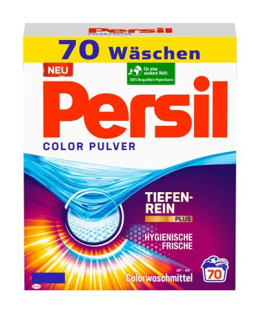 Persil color powder (70 wash loads) color detergent with deep pure-plus technology combats stubborn stains washing powder for bright colors 4.55 kg (1 Pack)