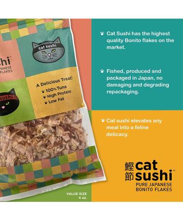 Cat Sushi Bonito Flakes 4oz - Premium Quality, Classic Flavor - Shop Now! - Buy Online on GoSupps.com