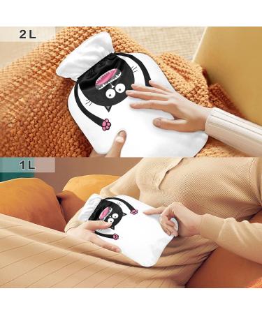 Buy 2L Cartoon Cat Hot Water Bottle with Cover - Pain Relief & Winter Hand Feet Warmer | Fast International Shipping - Buy Online on GoSupps.com