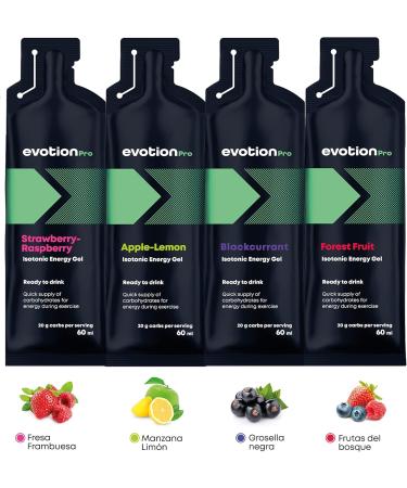 Evotion Pro High Energy Gel - 5x60ml | 80KCAL | 20G Carbs | Currant Flavored Malodextrin Power Gel for Running & Marathon Energy - Buy Online on GoSupps.com