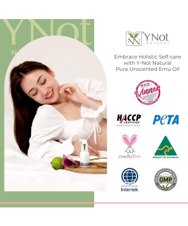 Y NOT Natural Ultraine Australian Emu Oil 60ml - Fragrance-Free Luxury Moisturizer for Skin Hair Nails & Scalp - Hospital Quality - Buy Online on GoSupps.com