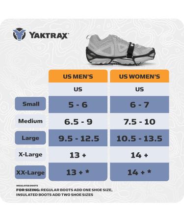 YAKTRAX PRO Heavy Duty Traction Crampons for Snow & Ice - Stainless Steel Large (EU Size 44-46) | Best International Shipping - Buy Online on GoSupps.com