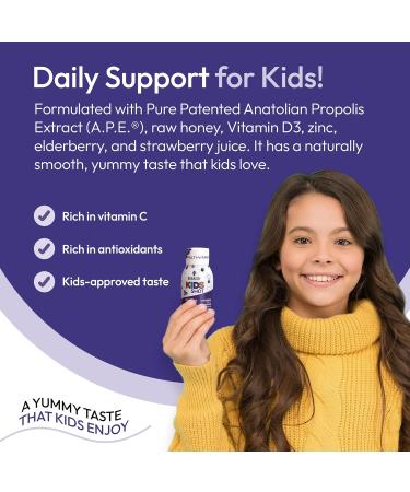 BEE and You Kids Immune Support Supplement 100% Natural Propolis Vitamin C Elderberry Raw Honey Antioxidants Alternative to Gummies Great Taste 12 Pack 1.69 fl. oz Each - Buy Online on GoSupps.com