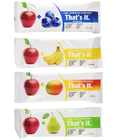 That's it Super Sampler Pack of 12 (4 Apple+MANGO 2 Apple+Blueberry 2 Apple+Pear 2 Apple+Cherry 2 Apple Banana)