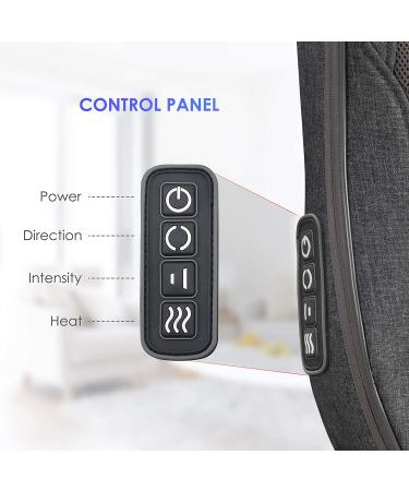 Comfier Shiatsu Back Massager with Heat | Heated Massage Chair Pad for Back, Lumbar, and Legs | Portable and Easy to Carry | Perfect Gift for Dad/Mom | Black - Buy Online on GoSupps.com