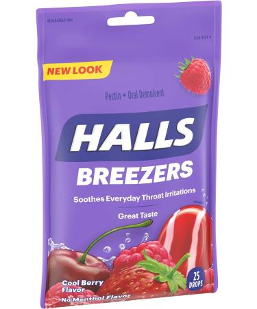 HALLS Breezers Cool Berry Drops - 25 Drops | Refreshing Berry Flavored Lozenges - Buy Online on GoSupps.com