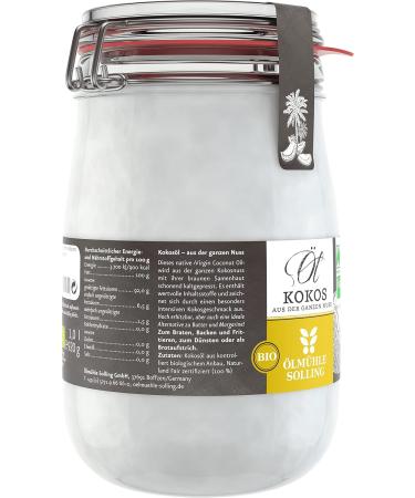  lm hle Solling Coconut Oil - Organic Naturland Fair 2x1000ml Set - Premium Quality in Swing Top Jar - Buy Online on GoSupps.com
