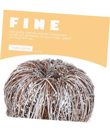 Alipis 1pc Rattan Pumpkin Rustic Rattan Ornament Halloween Pumpkin Decoration Fall Pumpkin Wrapped Pumpkin Fabric Pumpkin Decoration Festival Scene Decor Halloween Decor Mini White Wreath White 20x19cm - Buy Online on GoSupps.com