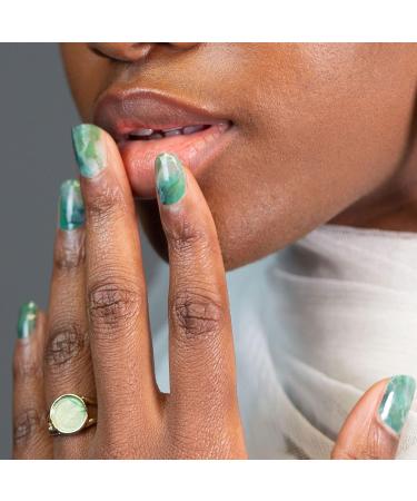 Shop Avoa Beauty Jade in Heaven Nail Film | Green & White Marble Design - 16 Long-Lasting Self-Adhesive Nail Wraps for Stunning Nail Art - Buy Online on GoSupps.com