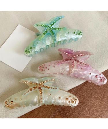 Hair clips Claw Clips 1 Pc Underwater World Hair Claw Colorful Starfish Crabs Hair Claw Clip Hair Accessories For Women Girls-C(A) - Buy Online on GoSupps.com