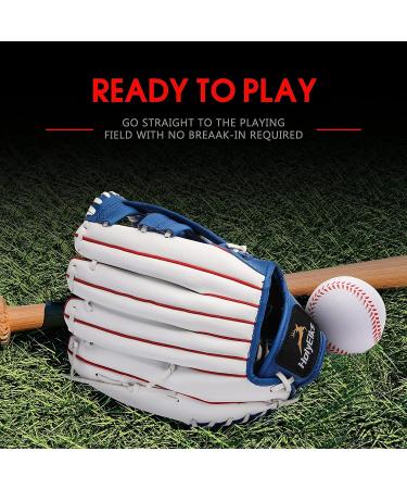 Buy 10.5-Inch Blue & White Baseball Gloves for Kids | Softball Gloves for Youth Training & Beginners - Ideal Gift - Buy Online on GoSupps.com