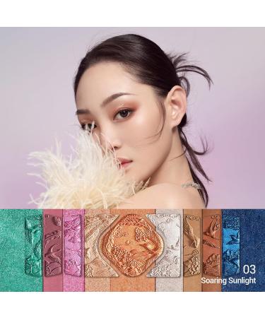 FLORASIS Floral Engraving Phoenix Makeup Palette - Long Lasting Blendable Natural Eyeshadow for Women (03 Soaring Sunlight) - International Shipping Available - Buy Online on GoSupps.com