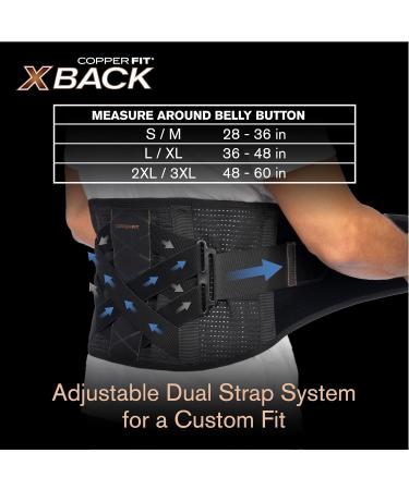 Copper Fit X-Back Brace for Lower Back Pain Relief | Adjustable Lumbar Support for Herniated Disc & Sciatica | Breathable Design for Men & Women (2X/3X - Buy Online on GoSupps.com