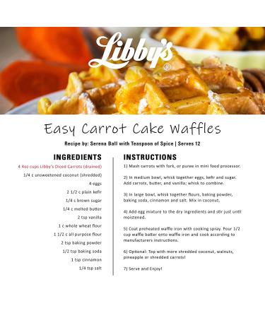Libby's Diced Carrots | Tender, Sweet & Earthy Flavors | 24 Cups, 4 oz Each | Farm Fresh Goodness - Buy Online on GoSupps.com