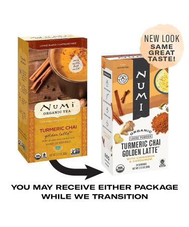 Numi Organic Turmeric Chai - Caffeine-Free Golden Latte Powder, 24 Servings, 2.12oz (Pack of 1) - Buy Online on GoSupps.com