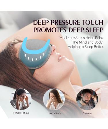 Weighted Sleep Masks for Men & Women - 100% Blackout Eye Mask (2 Pack) | 3D Memory Foam Blindfold for Travel Meditation & Lash Extensions - Buy Online on GoSupps.com