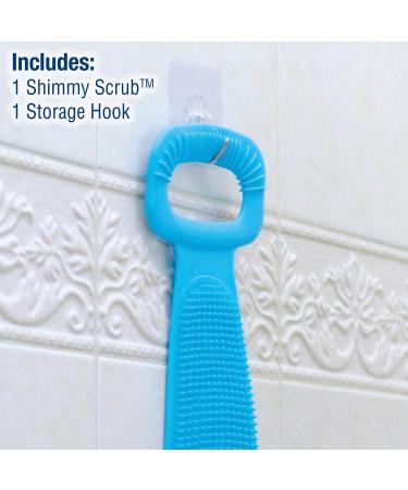 Ontel Shimmy Scrub Back and Body Scrubber with Silicone Scalp Brush - Exfoliate and Cleanse Your Skin Effortlessly - Buy Online on GoSupps.com