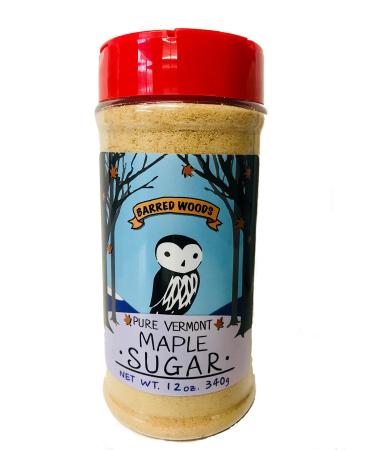 Organic Pure Vermont Maple Sugar - 12 oz Jar - Barred Woods Maple