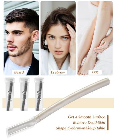 MoHern Dermaplane Razor for Face - Professional Facial Razors for Women & Men with 30 Blade Refills | Silver - Buy Online on GoSupps.com