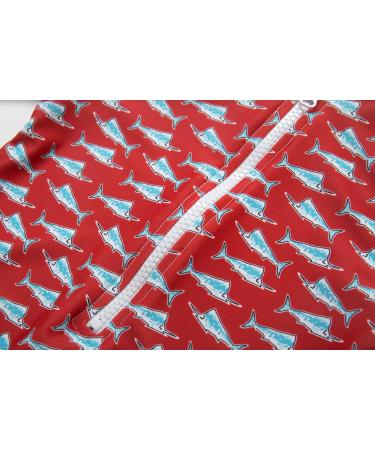 BONVERANO Baby Boys Swimsuit | UPF 50+ Long-Sleeve Swordfish Bathing Suit 12-18 Months - Buy Online on GoSupps.com