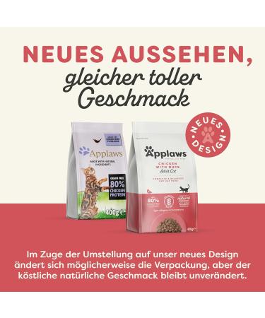 Applaws Grain-Free Adult Cat Dry Food - Chicken & Duck 6 x 400g | Premium Nutrition - Buy Online on GoSupps.com