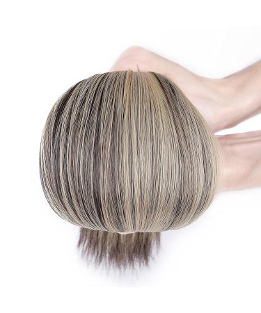 Silk-Co Hair Extensions with Rubber Band | Smooth Synthetic Hair | Invisible Cord | Dark Brown & Golden Brown | 50cm | Hair Sealing Extensions for Women - Buy Online on GoSupps.com