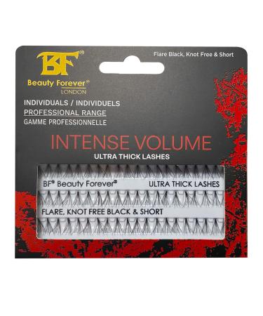 Beauty Forever Individual Ultra Thick Lashes 7 Ply Flare Black Knot Free & Short For Intense Volume Available Sizes Short Medium & Long (BF1004-Short)