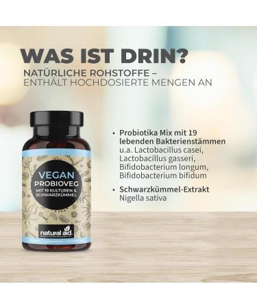 Natural Vegan Probiotics Capsules - 100% Vegan 90 Daily Intestinal Bacteria for Gut Health Lab-Tested Complex Probiotics - Buy Online on GoSupps.com