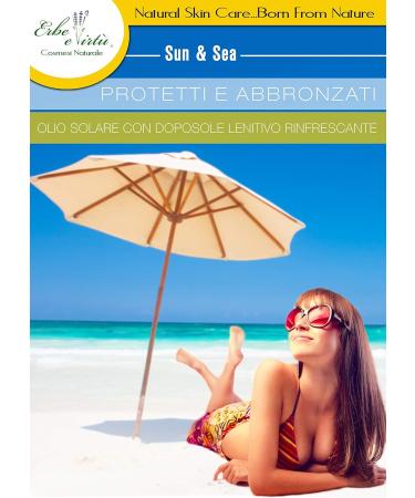  Erbe e Virt Sun Oil Tanning Spray - Face and Body Coconut 200 ml - Intense Tanning with Evil Oil Walnut Oil and Tyrosine - Buy Online on GoSupps.com