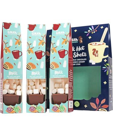 Gnaw Choc Shot Milk Hot Chocolate Trio Gift Set Luxurious & Rich Hot Chocolate Gifts For Any Occasion 3 Classic Milk Chocolate Shots In All Hot Chocolate Sets Milk Hot Choc x 3 - Buy Online on GoSupps.com