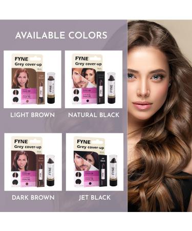 FYNE Root Touch Up Cover Stick - Instant Natural Black Grey Hair Cover Up - Magic Retouch Temporary Hair Colour for Men & Women Natural Black stick 1 count (Pack of 1) - Buy Online on GoSupps.com