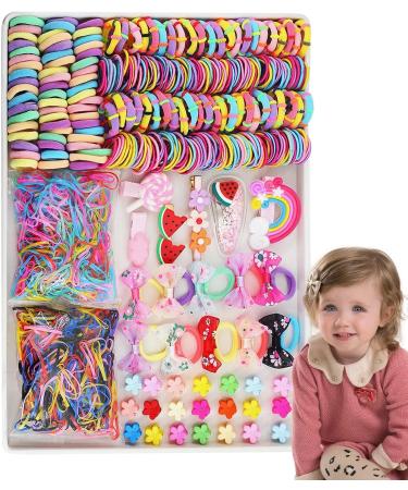 Girl Hair Tie Accessories Set - Hair Clip Rubber Band Barrette|Kids Hair Toddler Hair Hair Clips Flower|Hair Clips Bows Ties|Hairpins Set Head Ornaments|Hair Clip Elastic for Girls Children - Buy Online on GoSupps.com