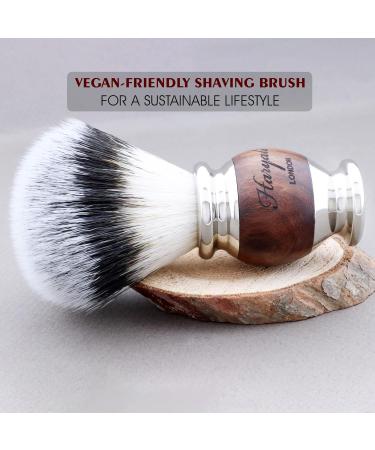 Haryali London 3-Part Shaving Brush Set | Sustainable Synthetic Brush Shaving Soap & Stainless Steel Bowl - Buy Online on GoSupps.com