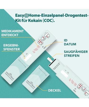 10-Pack Easy Home Cocaine Urine Drug Test Strips - High Sensitivity 300 ng/ml Quick & Accurate Results - Buy Online on GoSupps.com