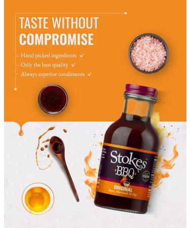 Stokes Original BBQ Sauce 3PK Rich & Smoky Barbecue Sauce Perfect As A Sauce Or Dip Award Winning Original Barbecue Sauce Marinade Thick & Sweet BBQ Sauce Made With Honey 315g Glass Bottle - Buy Online on GoSupps.com