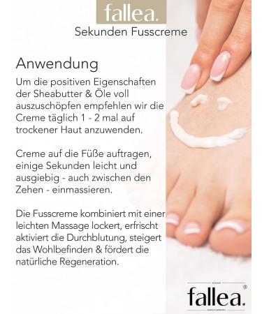 Fallea Shea Butter Foot Cream with Avocado & Orange Oil | 24H Moisture for Dry Feet | Nourishing Foot Care for All Skin Types (200ml) - Buy Online on GoSupps.com